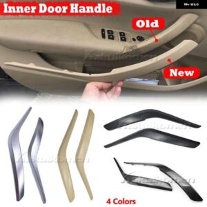 BMW 車インナードアパネルハンドルカバー X1 E84 E83 2010-2016 自動左右 インテリア ドア アームレスト プル トリム カバー ベージュブラック