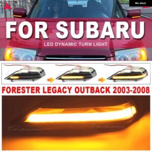 スバル 2個 フォレスター アウトバック レガシィ 2003 - 2008 ダイナミック スクロール LED ウィンカーライト シーケンシャル
