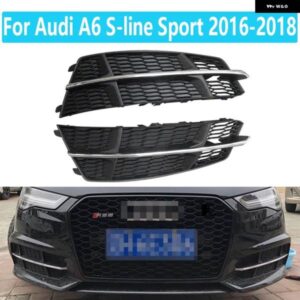 アウディ A6 S ラインスポーツ 2016 2017 2018 フロントアンダーバンパー フォグランプ グリルカバー 交換