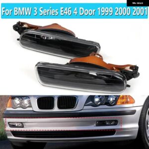 BMW 1ペア 3シリーズ E46 4 ドア 1999 2000 2001 フォグライト 左右 フォグランプ ライトドライビングランプカバー バルブ 無