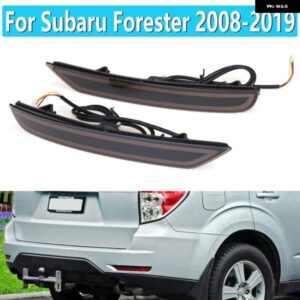 スバル 1ペア フォレスター 2008 2009-2019 LED リアバンパー リフレクターライトブレーキ DRL ウィンカーライト 2 /