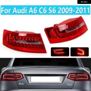 アウディ テールライト アセンブリ A6 C6 S6 クワトロ RS6 サルーンセダン 2009-2011 LED ウィンカーブレーキランプ 4F5945095J 4F5945096J