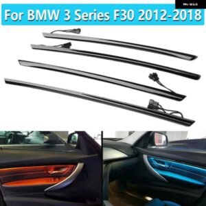 BMW 4 つの インテリア ドアパネル LED 装飾 トリム ライト青とオレンジ色のムードライト 3シリーズ F30 12-18