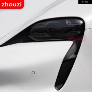 ポルシェ 2個 タイカン 2019 2020 ヘッドライト ティントブラックビニール フィルム クリア TPU ステッ