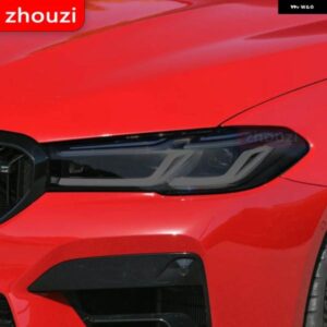 BMW M5 F90 フェイスリフト 2020-ON 2個 ヘッドライト ティントブラック フィルム クリア TPU ステッ