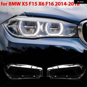 BMW フロント ヘッドライト カバー レンズ クリアガラス ヘッドランプ ランプシェードランプシェルマスク X5 F15 X6 F16 2014-2018 ランプカバー