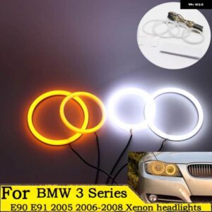BMW SMD スイッチバック LED エンジェルアイリングキット 3シリーズ E90 E91 2005 2006-2008 キセノン ヘッドライト
