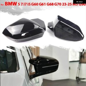 BMW 1ペア サイドケース トリム M バックミラー キャップ 5 7 I5 I7シリーズ G60 G61 G68 G70 M5 G90 左ハンドル 2023-UP