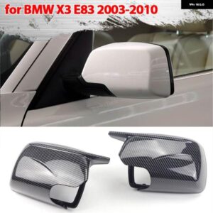 BMW カーボンバックミラー サイドミラー カバー キャップ X3 X 3 E83 2003-2010 交換