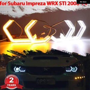 スバル スイッチバック M4 ライトリング DRL LED エンジェルアイキット インプレッサ WRX STI 2008-2014 車 ヘッドラ