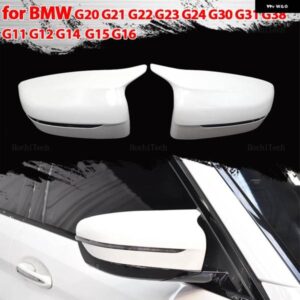BMW 白リアビュードアウイングサイドミラー カバー キャップシェルケース G11 G12 G14 G15 G16 G22 G23 G24 G30 G38 G20 G28