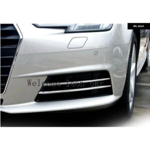 アウディ ABS クローム フロントとリア フォグランプ カバー トリム A4 B9 2016 2017 2018 フォグランプ 高輝度ストリップ