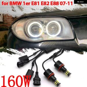 BMW LED エンジェルアイズ リング ヘッドライト 電球 1シリーズ E81 E82 E88 116I 116D 118I 118D 120I 120D 130I 2007-2011 160ワット