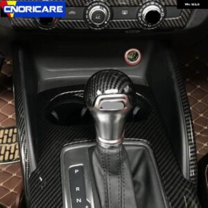 アウディ カーボンカラーカーセンターコンソールギアシフト デカール 装飾カバー トリム A3 8V S3 2014-18 ABS インテリア スタイリング
