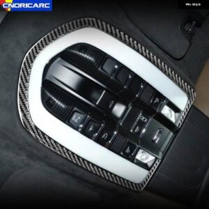 ポルシェ カーボンルーフランプ読書灯カバー トリム フレーム ステッカー パナメーラ 2010 2011 2012-2016 インテリア アクセサリ