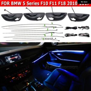BMW ネオン インテリア ドア アンビエントライト 装飾ライト 2色 ブルーオレンジランプ 5シリーズ F10 F11 F18 2010-2018
