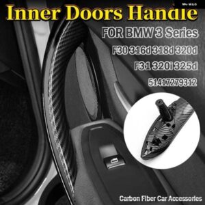 BMW インテリア ドアカーボンカラー プルハンドル インサイド トリム 3シリーズ F30 316D 316I 318D 320D F31 316D 320D 320I 2014-2018