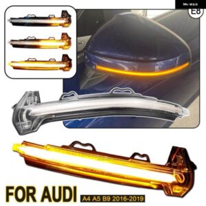 アウディ A4 A5 B9 S4 S5 RS5 2017-21 ダイナミックウインカー LED ウィンカー点滅サイドミラー ライト新クリスタル