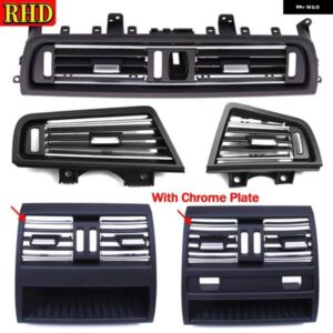 BMW RHD 車最前列センター/左/右側エアコンクローム ベントグリル A/C 風アウトレットパネルカバー 5シリーズ F10 F18