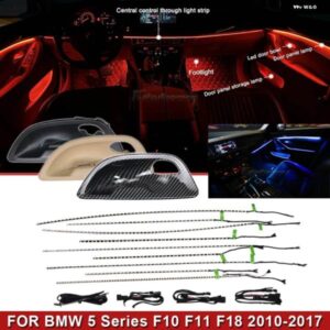 BMW LED アンビエントライト 5シリーズ F10 F18 2010-2018 インテリア ドアパネル装飾 トリム ランプムードライトアップグレードキット
