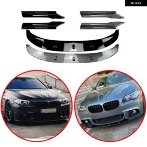 BMW 5シリーズ F10 F11 535I 528I M550D 2010-2016 XDRIVE M スポーツ フロント バンパー リップ スポイラー 黒カーボンの外観