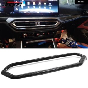 BMW 3 4シリーズ G20 G21 G22 G80 G82 I3 I4 フェイスリフト 2023 2024 カーボンカーセンターコンソールエアベントアウトレットカバー フレーム トリム