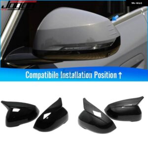 BMW OX カーボンルックバックミラー キャップ X1 U11 U12 2023 2024 サイドウイングミラー カバー ケースシェル トリム アクセサリー