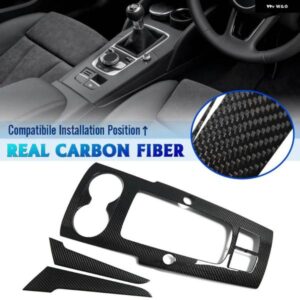 アウディ RHD LHD 中央コントロールパネル トリム A3 S3 RS3 8V2014-2019 カーボンギアシフトパネル ステッカー インテリア モールディング