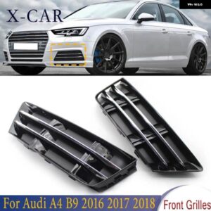アウディ フロントバンパー フォグライト ランプグリルカバー フレーム A4 B9 2016 2017 2018 8W0807681R 8W0807682R