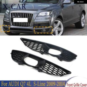 アウディ フロントバンパー フォグライト グリル レーシンググリル カバー Q7 4L S ライン 2009-14