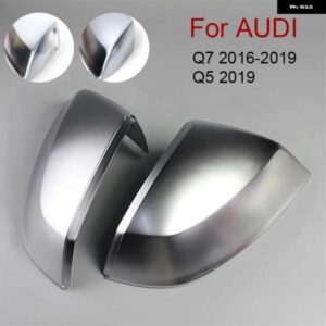 アウディ Q7 2016-2021 Q5 2019-21 マットクローム 反転ミラー カバー サイドミラー カバー シェルハウジング