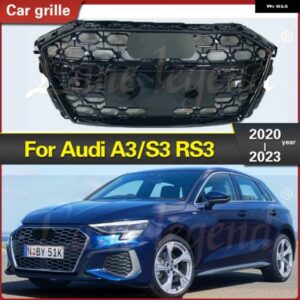 アウディ フロントバンパー 吸気グリル メッシュ ハニカムグリル A3/S3 2020-2023 レーシンググリル