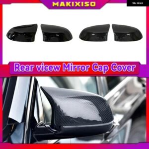 BMW 自動車 リアビューサイドミラー カバー トリム F25 X3 F26 X4 F15 X5 F16 X6 2014 2015-2018 ブライトブラックカーボン