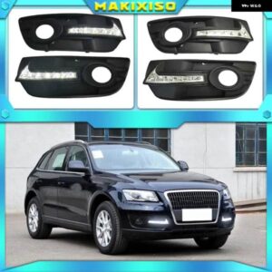 アウディ 1セット DRL Q5 2010-13 LED DRL デイ運転 ランニングライト 昼光 フォグランプ カバー ホールライト
