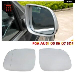 アウディ Q7 2010-2015 Q5 SQ5 8R 2.0 3.0 3.2 TFSI TDI アクセサリー加熱側広角ウイングリアビューミラー ガラス 交換