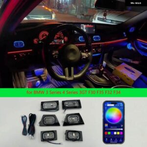 BMW 64色 LED エアコン アウトレット アンビエントライト 3シリーズ 4シリーズ 3GT F30 F35 F32 F34 エア アウトレット ノズル アンビエントライト