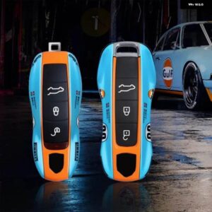 ポルシェ 記念 バージョン マカン カイエン 718 パラメーラ 911 キーケースカバー FOB キーホルダー アクセサリー