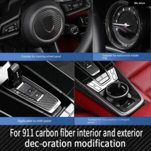 ポルシェ 911 カーボン内 外装 トリム カバー ステアリングホイールギアヘッド 992 アクセサリーカーボン
