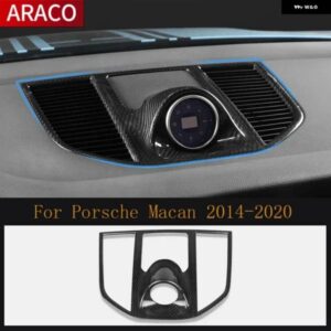 ポルシェ マカン 14-2023 RE ACCESSORIES カーボンカーセンター コンソール 空調ベントフレーム 装飾 ステッカー トリム