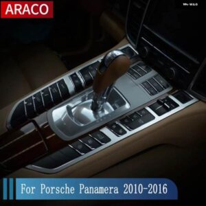 ポルシェ パナメーラ 2010-2016 モービル スタイリング パドヴァ アルミ インテリア PUSAT KONTROL ギア シフト パネル T
