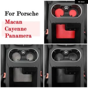 ポルシェ 収納 ドアスロットウォーターコースターPUレザー滑り止めマット マカン カイエン パナメーラ インテリア 装飾 アクセサリー