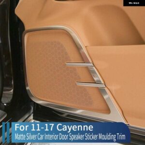 ポルシェ カイエン 2011-17 スタイリング マット インテリア ドア スピーカー ステッカー モールド トリム