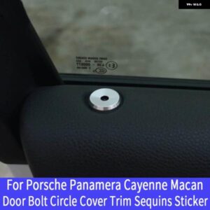 ポルシェ パナメーラ カイエン マカン インテリア アクセサリー合金カー スタイリング ドアボルトサークルカバー トリム スパンコール ステッカー