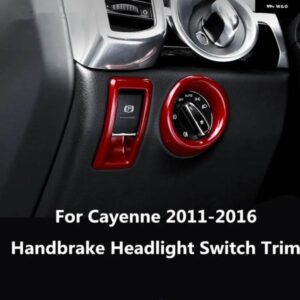 ポルシェ カイエン 2011-16 ABS ハンドブレーキ ステッカー ヘッドライト コントロール スイッチモールド トリム スタイリング