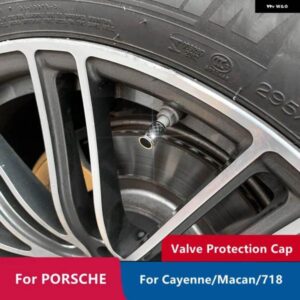 ポルシェ カーボンホイールタイヤバルブ キャップカバー マカン / カイエン /718 合金自動バルブ ステムキャップ 4個