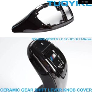BMW LHD RHD リアルセラミック ギアシフト レバー ノブカバー M スポーツ F20 F22 F30 F35 F32 F36 F10 F18 F07 F06 F01 F02 X3 X4 F25 F26