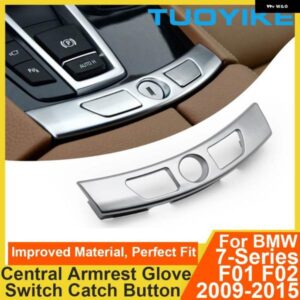 BMW 車内クロームセントラル コンソール アームレスト グローブ ボックス スイッチキャッチ ボタン トリム 7シリーズF01 F02 730 740 2009-2015