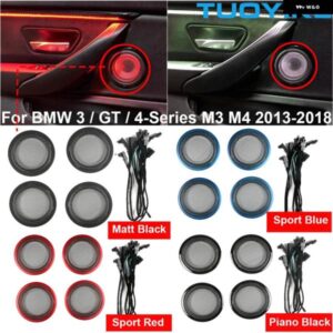 BMW 2/8色 LED アンビエントライト 3 / GT / 4シリーズ M3 M4 F30 F31 F34 F35 F80 F82 インテリア 装飾 ホーン スピーカー カバー ランプ