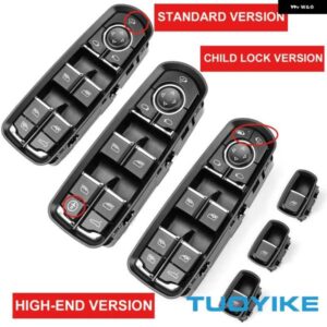 ポルシェ 7PP959855C 7PP959858RDML 7PP959858MDML ウィンドウリフトスイッチ ボタン レギュレータ交換 カイエン