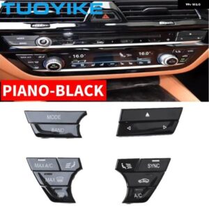 BMW ピアノブラック AC カー コンソール エアコン ボタン スパンコール 装飾 カバー トリム ステッカー 5/7シリーズ G30 G38 G11 G12